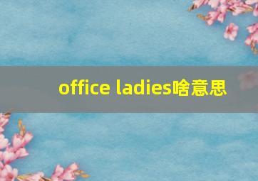 office ladies啥意思